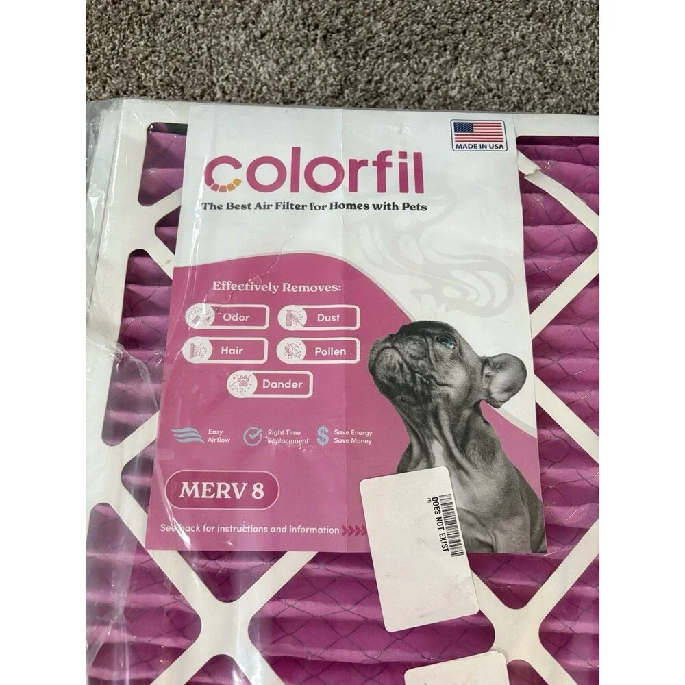 Air Filter MERV 8 Pets Deodorizing HVAC System Pet Hair Removal 6 Pack New